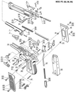 Beretta 92FS Disassembly Latch Release, Blue, Used, Excellent ...